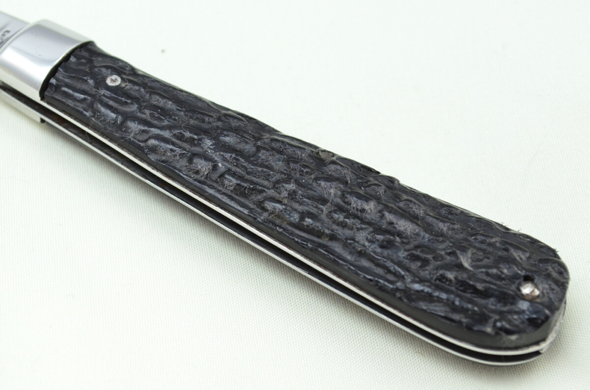 Taylors Eye Witness Sheffield Made 1 Blade Black Fibre Scaled Pen Knife C1890 - Image 4