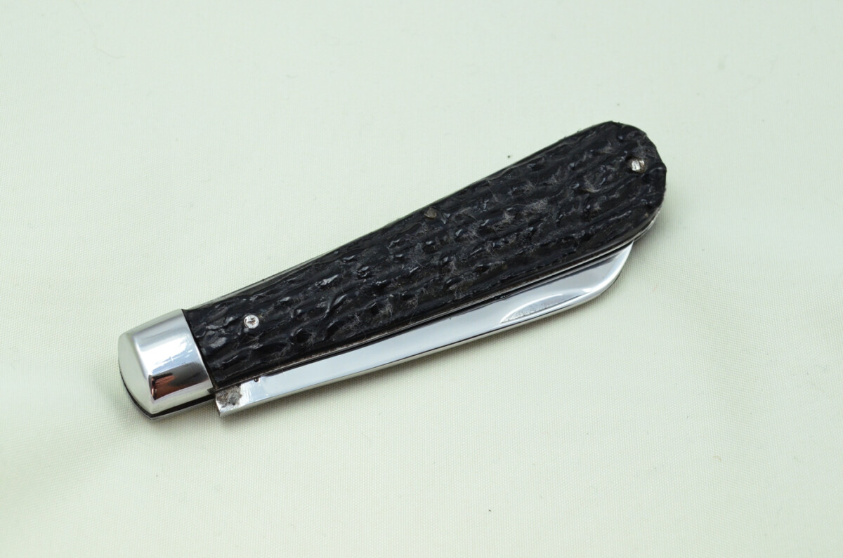 Taylors Eye Witness Sheffield Made 1 Blade Black Fibre Scaled Pen Knife C1890 - Image 7