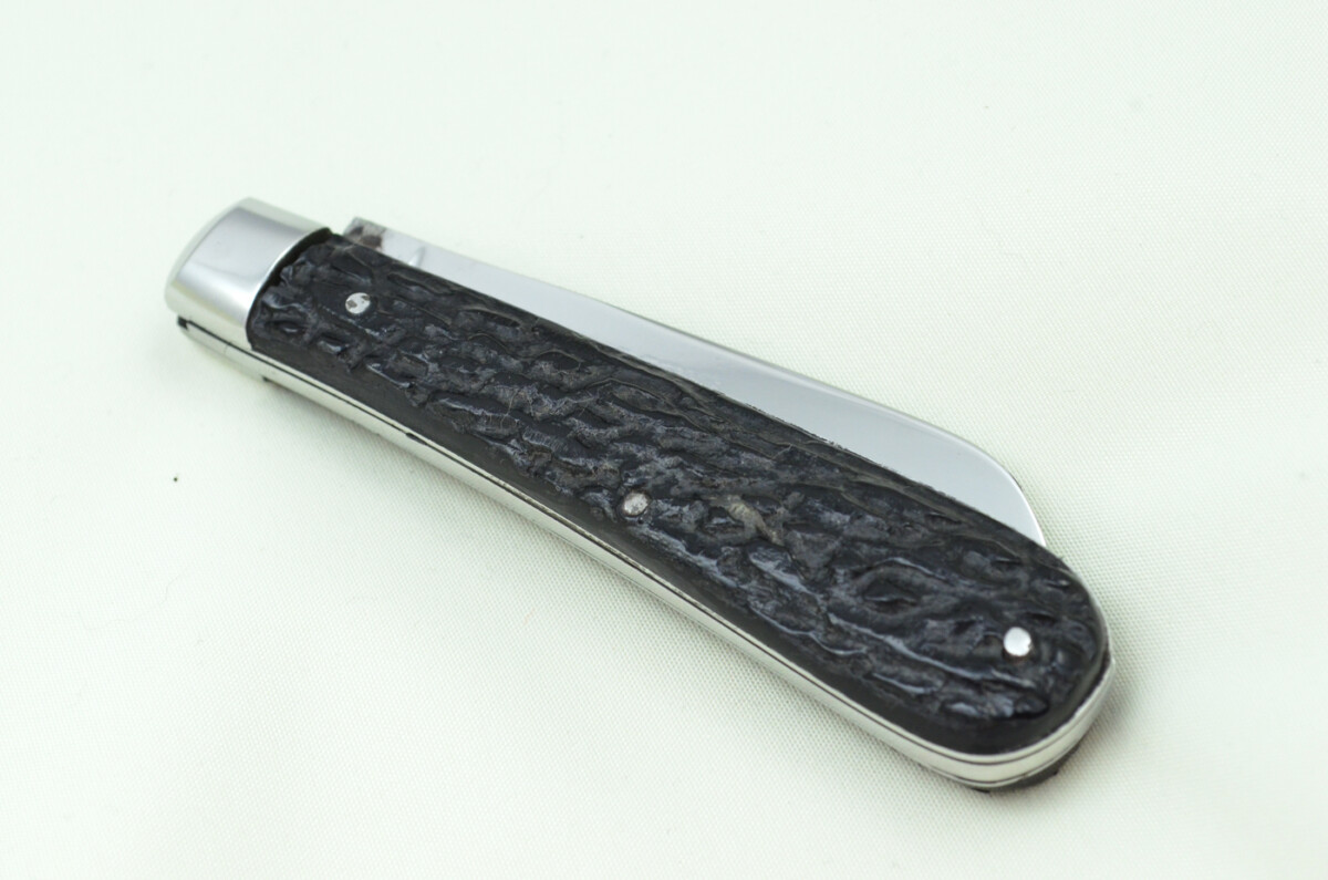 Taylors Eye Witness Sheffield Made 1 Blade Black Fibre Scaled Pen Knife C1890 - Image 8