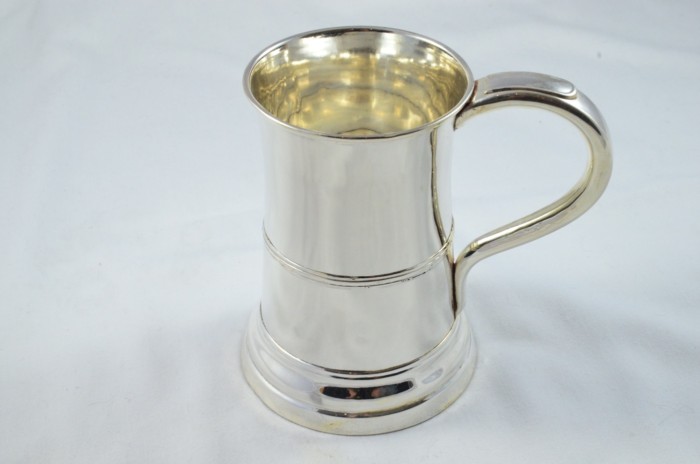 Large Rare 1 1/4 Pint Tankard Old Sheffield Plate George III Handmade in Sheffield England C.1770-1790