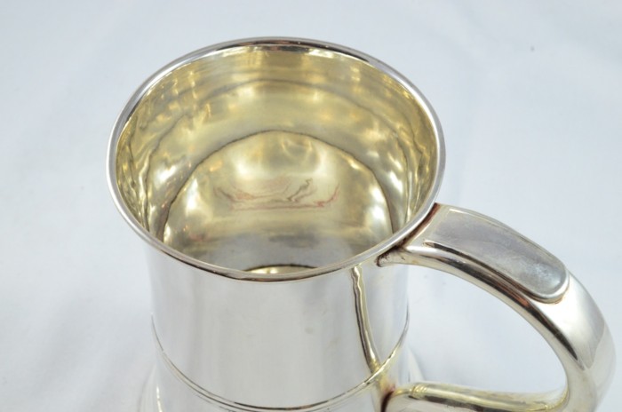 Large Rare 1 1/4 Pint Tankard Old Sheffield Plate George III Handmade in Sheffield England C.1770-1790 - Image 2