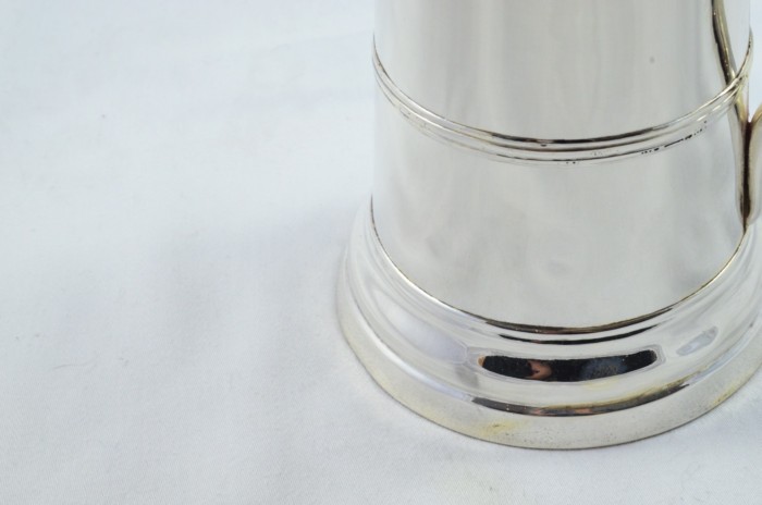 Large Rare 1 1/4 Pint Tankard Old Sheffield Plate George III Handmade in Sheffield England C.1770-1790 - Image 3