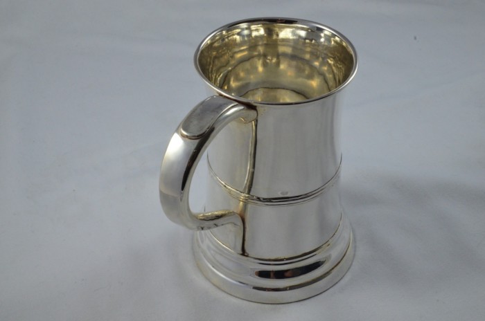 Large Rare 1 1/4 Pint Tankard Old Sheffield Plate George III Handmade in Sheffield England C.1770-1790 - Image 4