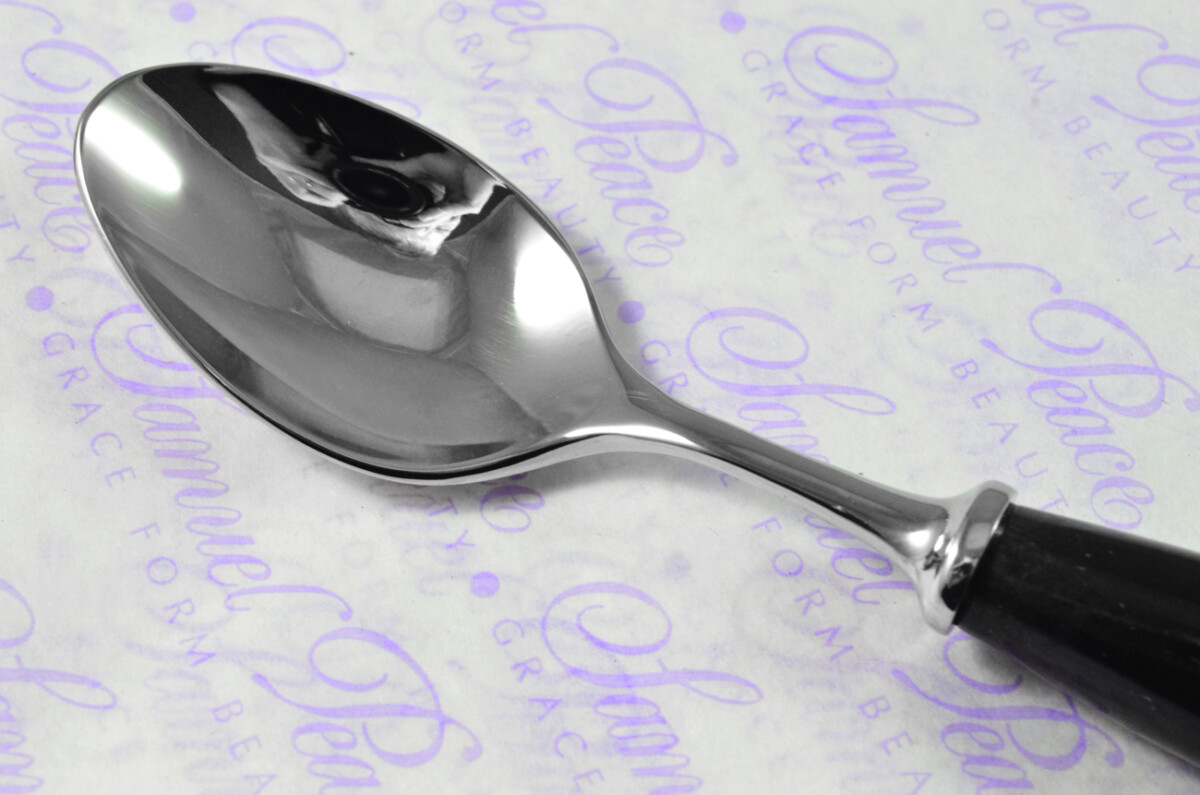 Six Brand New Genuine Water Buffalo Handle Tea Spoons Made in Sheffield England - Image 5