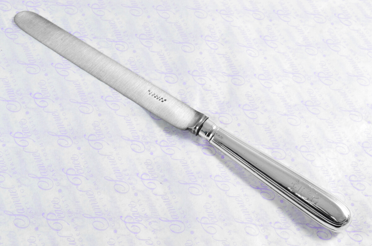 Old English Thread Pattern Sheffield Assayed 11 Table Knives Sterling Silver 1799 Georgian - Image 6