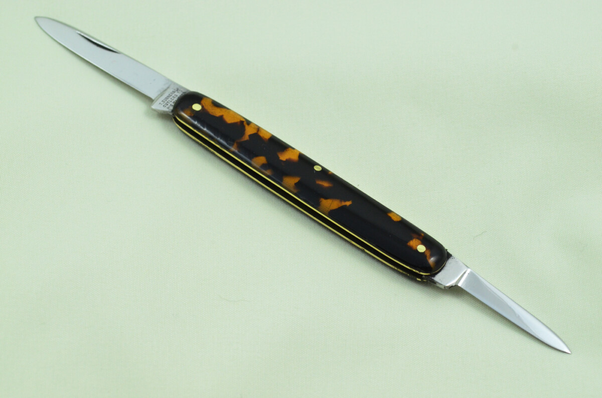 Thomas Turner Sheffield Made 2 Bladed Tortoise Shell Scaled Pen Knife - Image 2