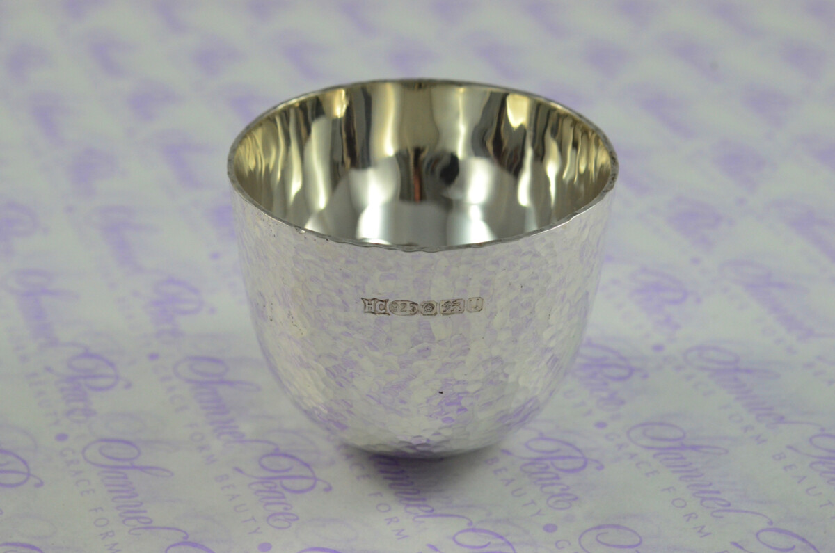 Sterling Silver Hallmarked Hammered Tumble Cup Hallmarked 2025 Made in Sheffield England - Image 5