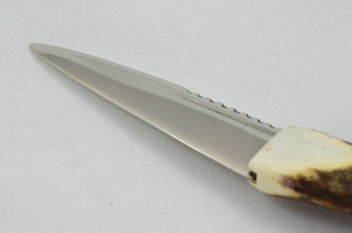 A Fantastic Genuine Stainless Steel Stag Horn Full Tyne Antler Handle Sgian Dubh Sheffield England **Free Engraving** - Image 3