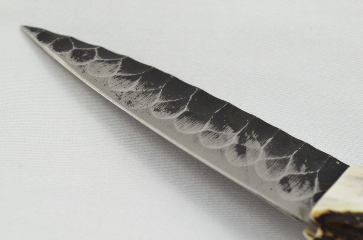 A Fantastic Genuine Hand Forged Carbon Steel Stag Horn Full Tyne Antler Handle Sgian Dubh Sheffield England - Image 3