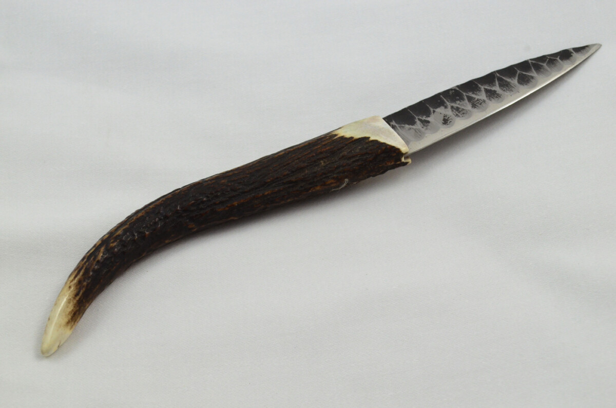 A Fantastic Genuine Hand Forged Carbon Steel Stag Horn Full Tyne Antler Handle Sgian Dubh Sheffield England - Image 7