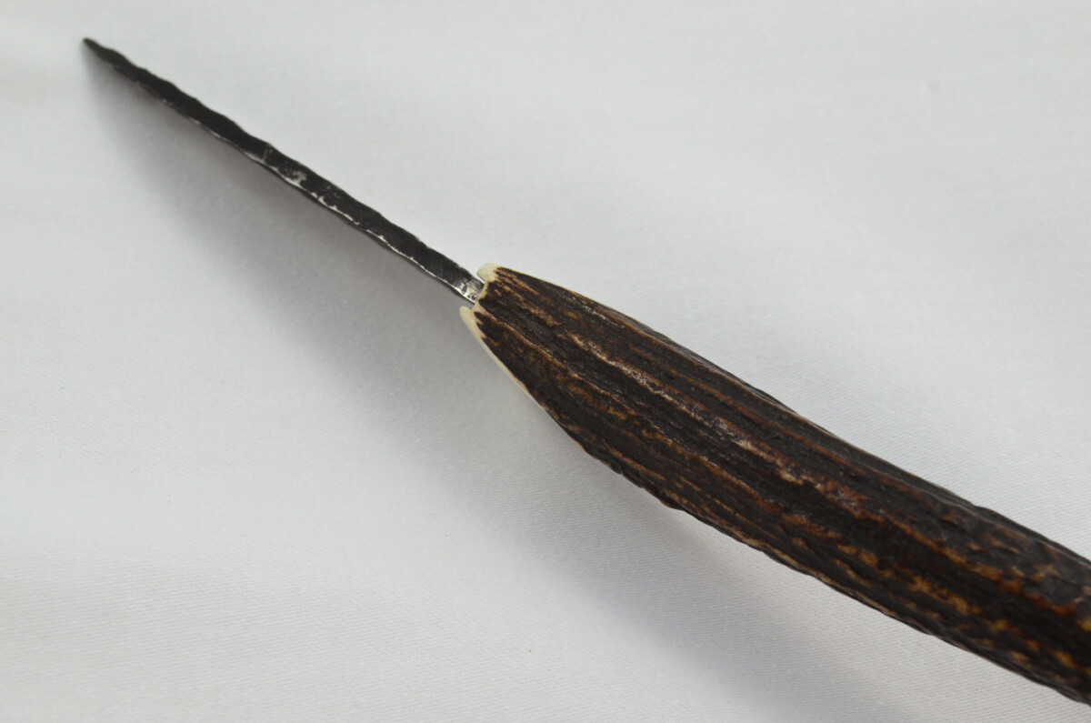 A Fantastic Genuine Hand Forged Carbon Steel Stag Horn Full Tyne Antler Handle Sgian Dubh Sheffield England - Image 5