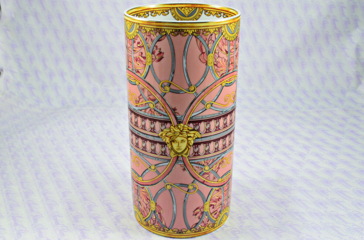 Versace Scala Del Palazzo Rosa Vase 24 CM - Image 6