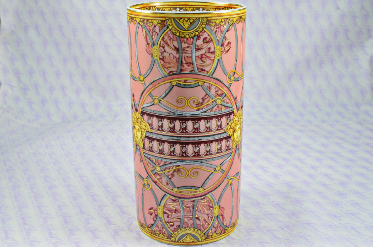 Versace Scala Del Palazzo Rosa Vase 24 CM