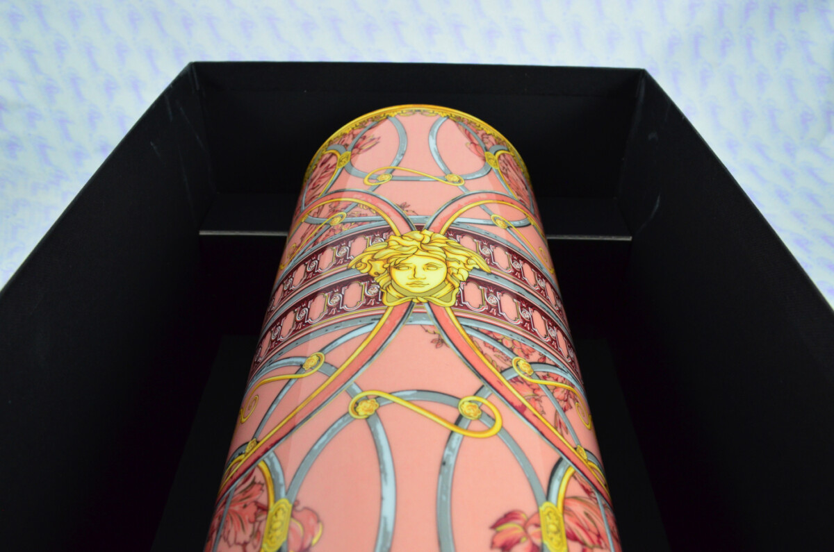 Versace Scala Del Palazzo Rosa Vase 24 CM - Image 2