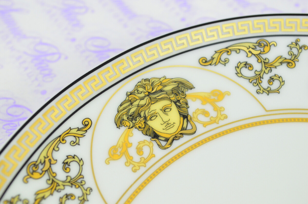 Versace Virtus Gala Plate White & Gold 21 CM - Image 3