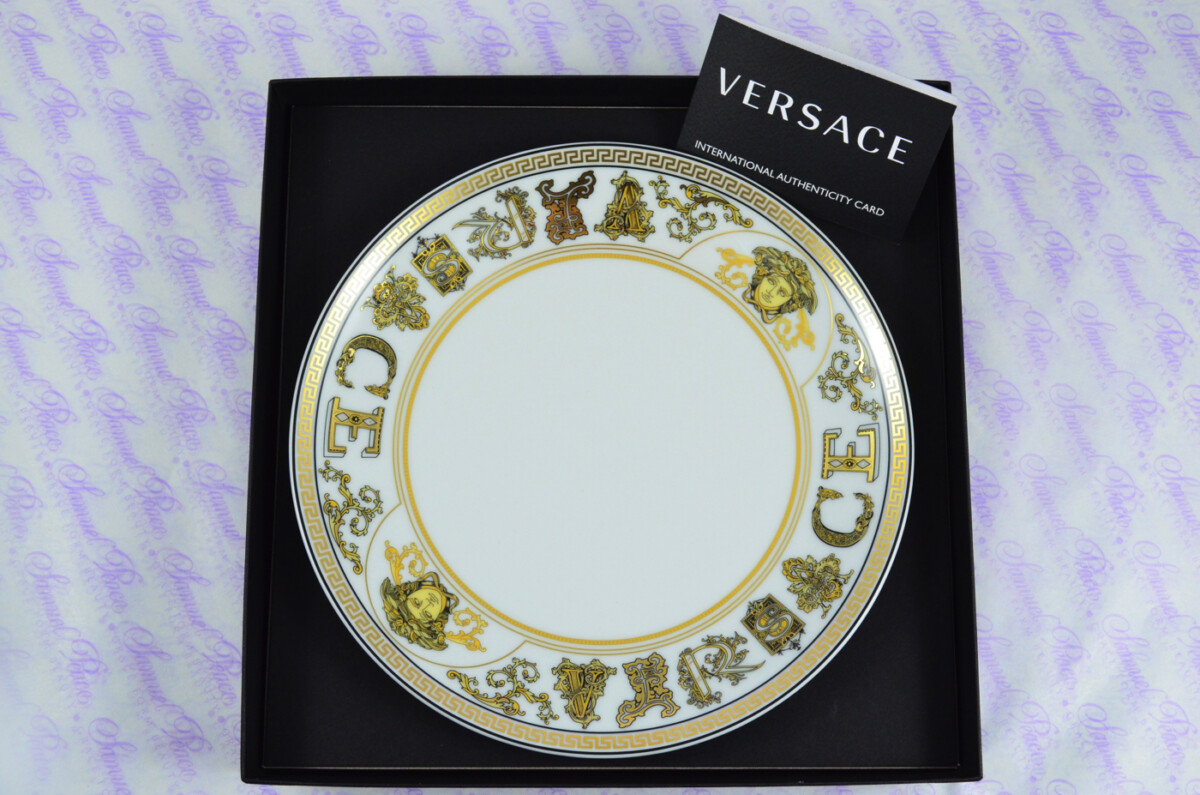 Versace Virtus Gala Plate White & Gold 21 CM - Image 5