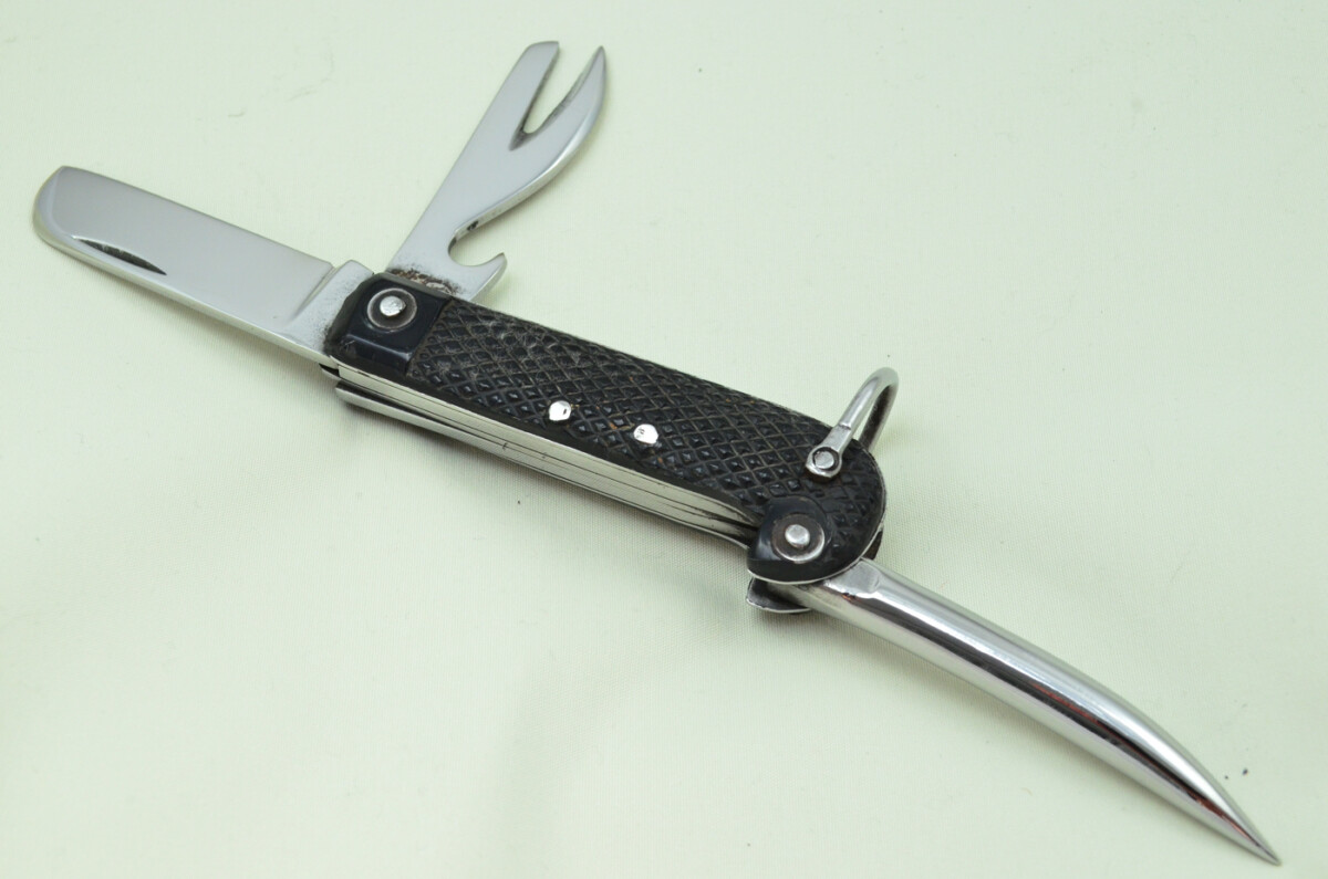 Antique British WWII Army Issue Jack Knife 1940 William Rodgers Made in Sheffield England - Image 6