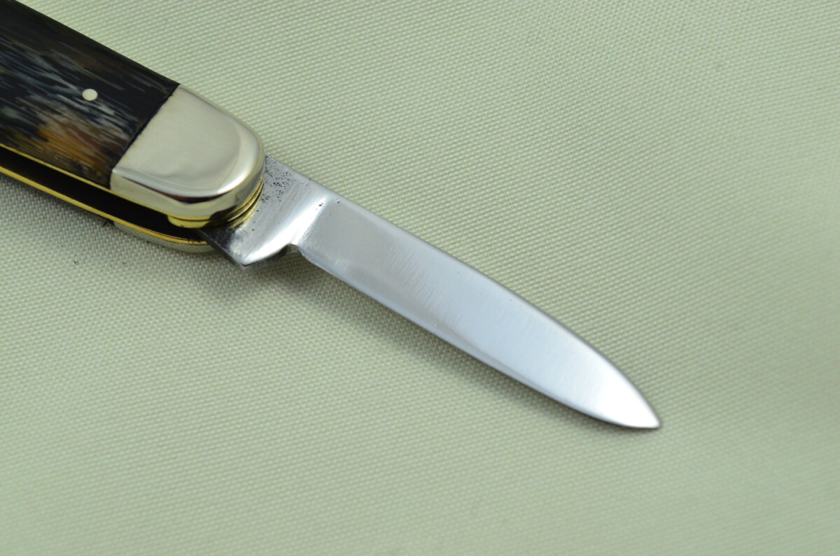 George Wolstenholme Sheffield Made 2 Bladed Buffalo Horn Scaled Pen Knife - Image 6