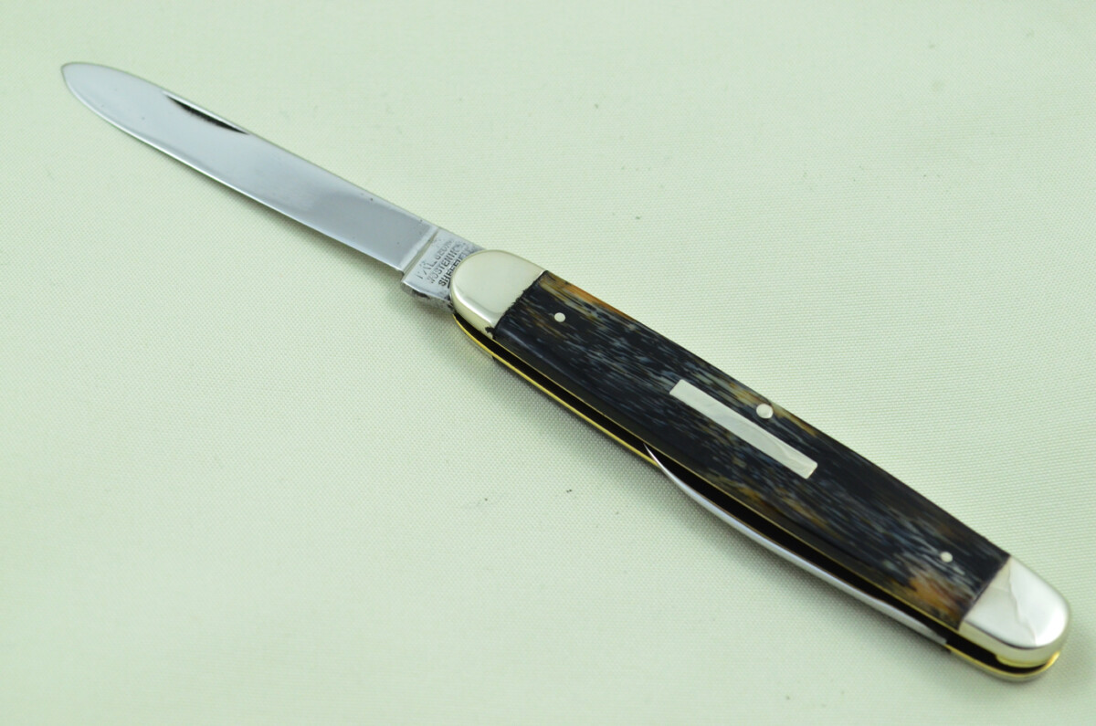 George Wolstenholme Sheffield Made 2 Bladed Buffalo Horn Scaled Pen Knife - Image 2