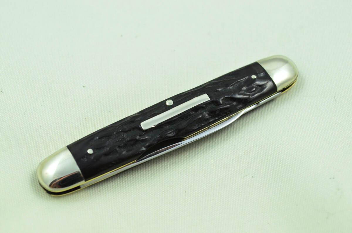 IXL Wolstenholme Sheffield Made 2 Blade Black Fibre Scaled Pen Knife C1890 - Image 7