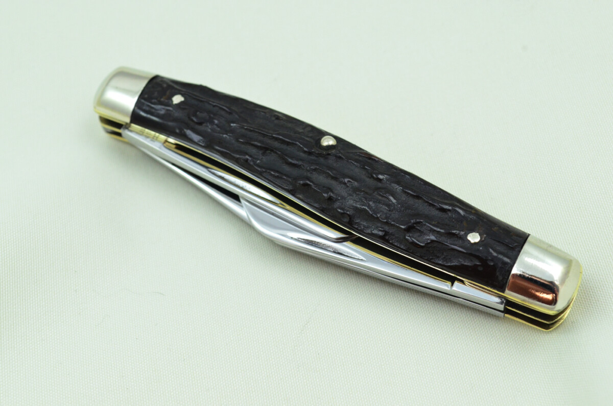 IXL Wolstenholme Sheffield Made 3 Blade Black Fibre Scaled Pen Knife C1890 - Image 7