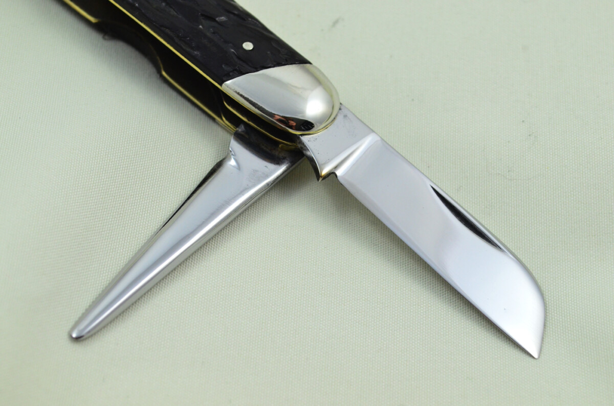 George Wolstenholme Sheffield Made 4 Blade Stag Antler Scaled Pen Knife - Image 4