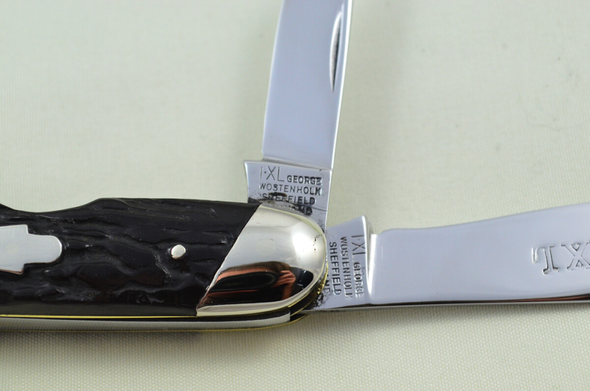 George Wolstenholme Sheffield Made 4 Blade Stag Antler Scaled Pen Knife - Image 5