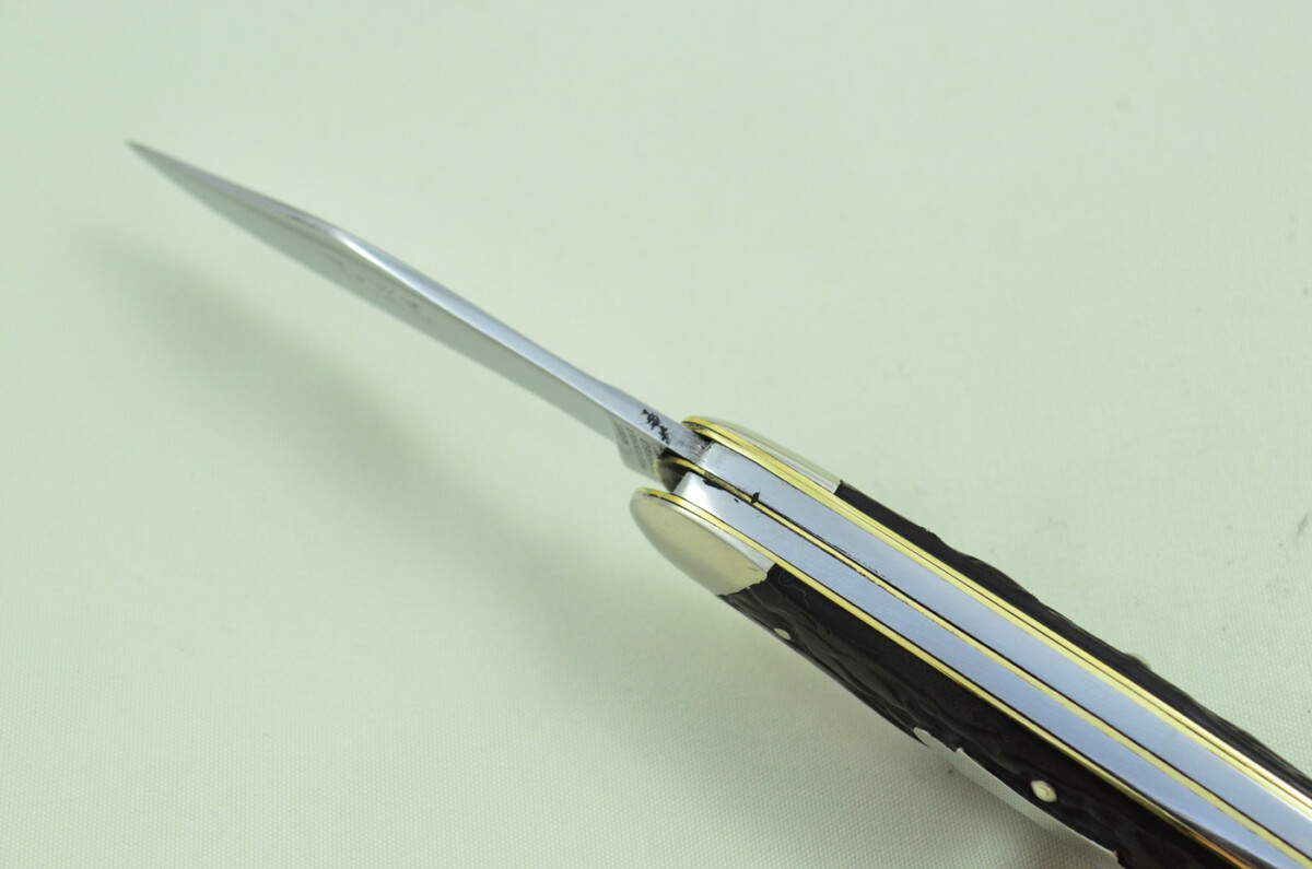 George Wolstenholme Sheffield Made 4 Blade Stag Antler Scaled Pen Knife - Image 9