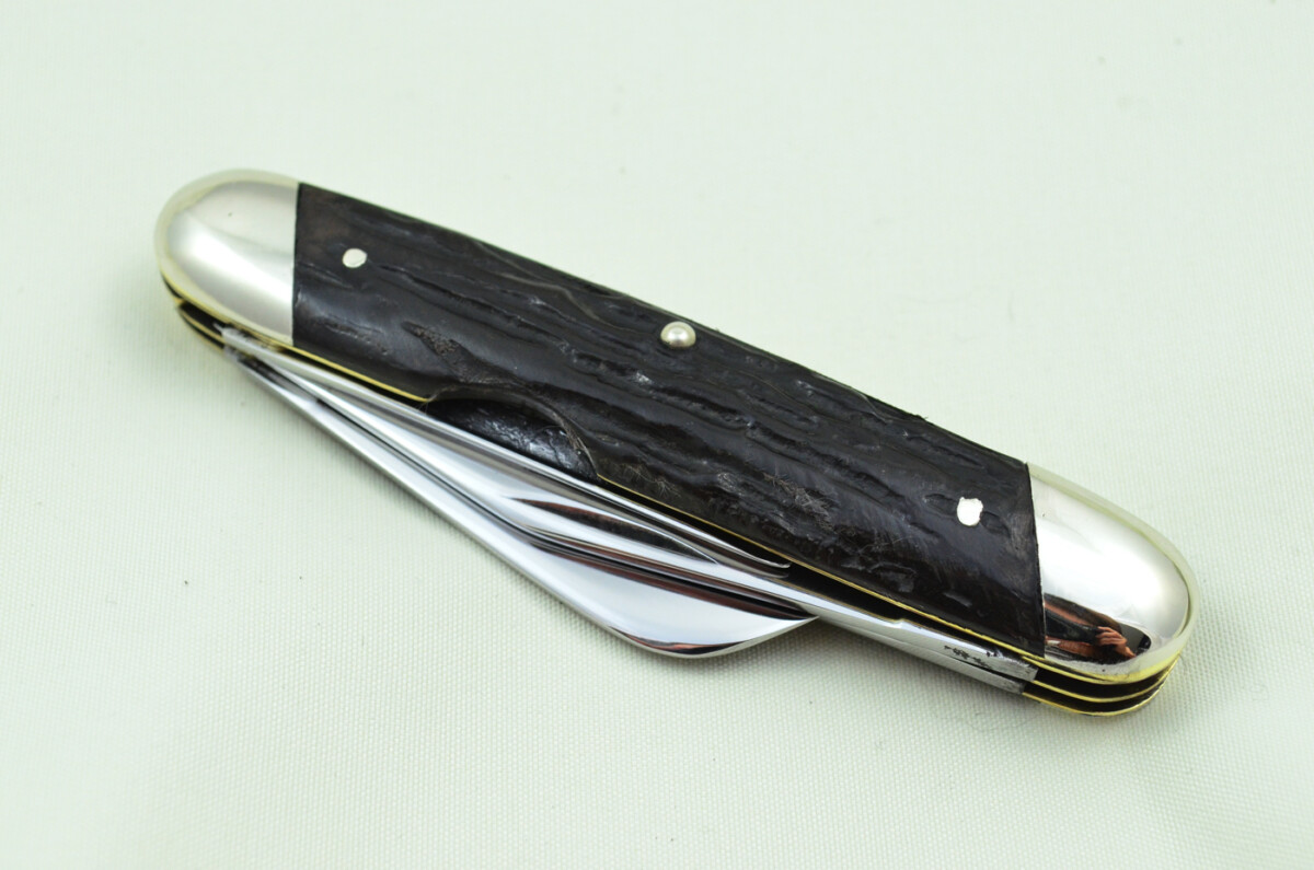 George Wolstenholme Sheffield Made 4 Blade Stag Antler Scaled Pen Knife - Image 10