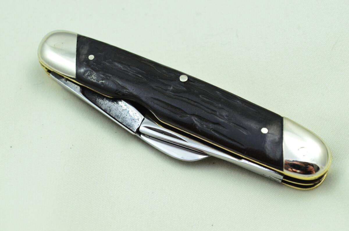 George Wolstenholme Sheffield Made 4 Blade Stag Antler Scaled Pen Knife - Image 15