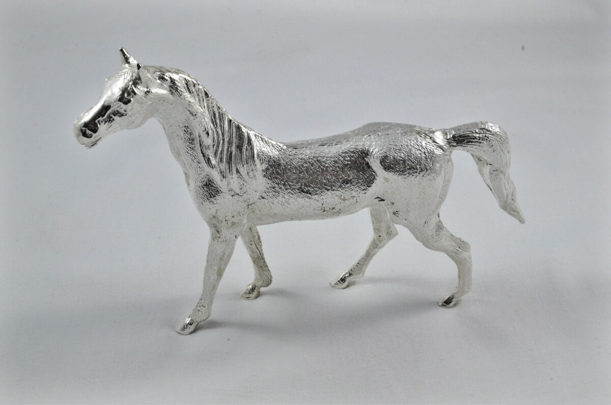 Beautiful Silver Plated Animal Ornament Large- Horse