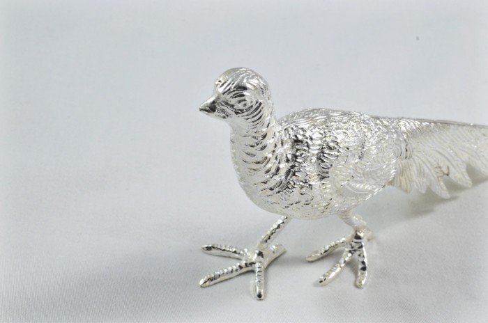 Beautiful Silver Plated Animal Ornament Large - Pheasant - Image 2