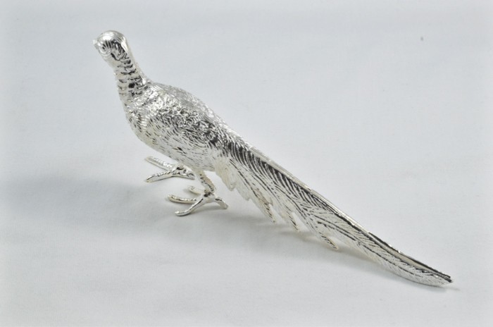Beautiful Silver Plated Animal Ornament Large - Pheasant - Image 3