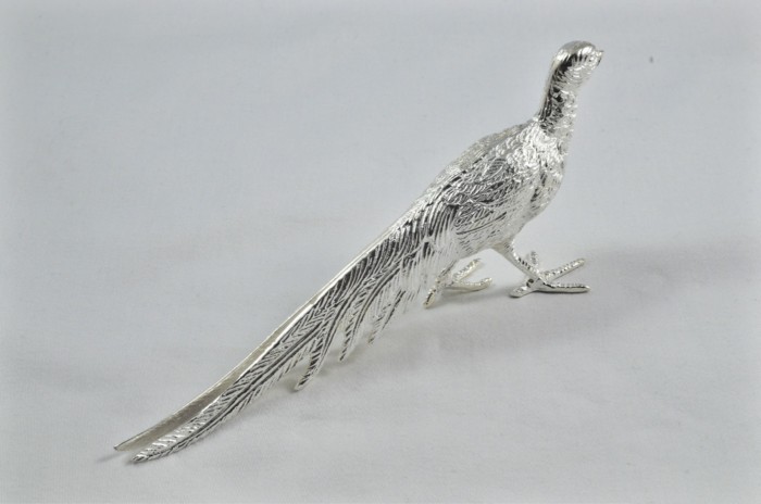 Beautiful Silver Plated Animal Ornament Large - Pheasant - Image 4