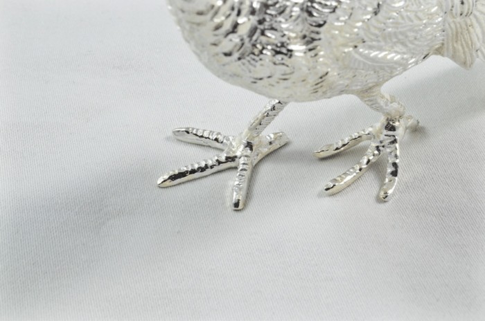 Beautiful Silver Plated Animal Ornament Large - Pheasant - Image 5