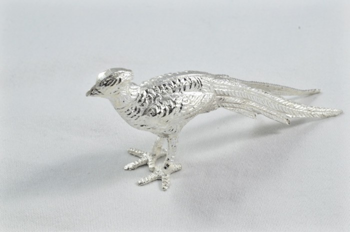Beautiful Silver Plated Animal Ornament Small - Pheasant - Image 3