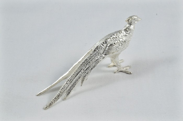 Beautiful Silver Plated Animal Ornament Small - Pheasant - Image 4