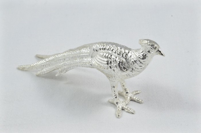 Beautiful Silver Plated Animal Ornament Small - Pheasant - Image 2