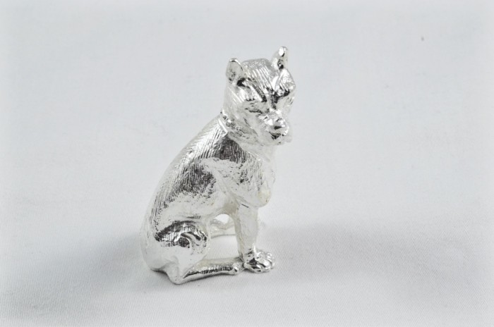 Beautiful Silver Plated Animal Ornament Small - Dog