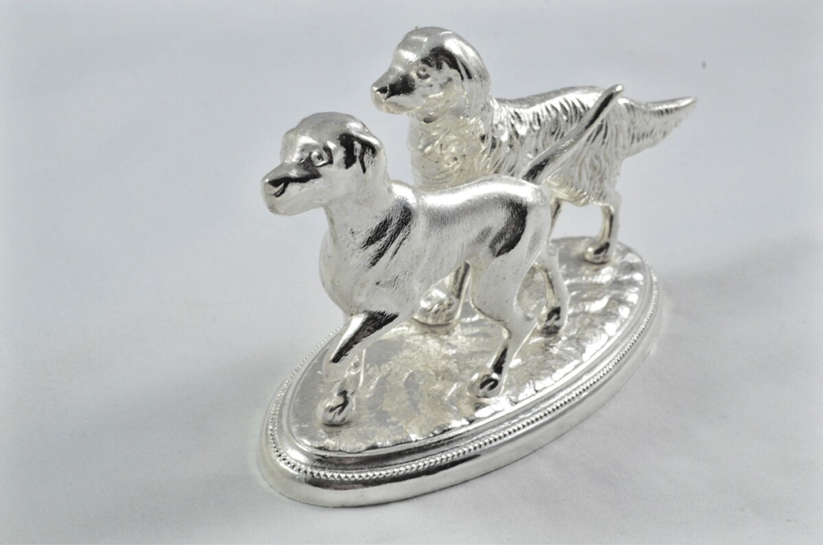 Beautiful Silver Plated Animal Ornament Large - Dogs - Image 3