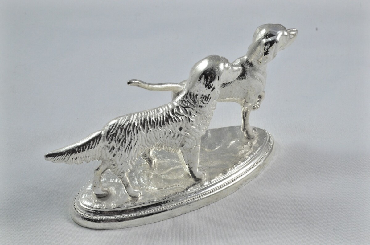 Beautiful Silver Plated Animal Ornament Large - Dogs - Image 2