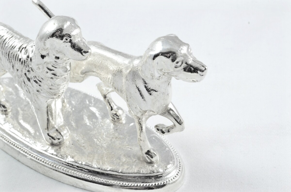 Beautiful Silver Plated Animal Ornament Large - Dogs - Image 6