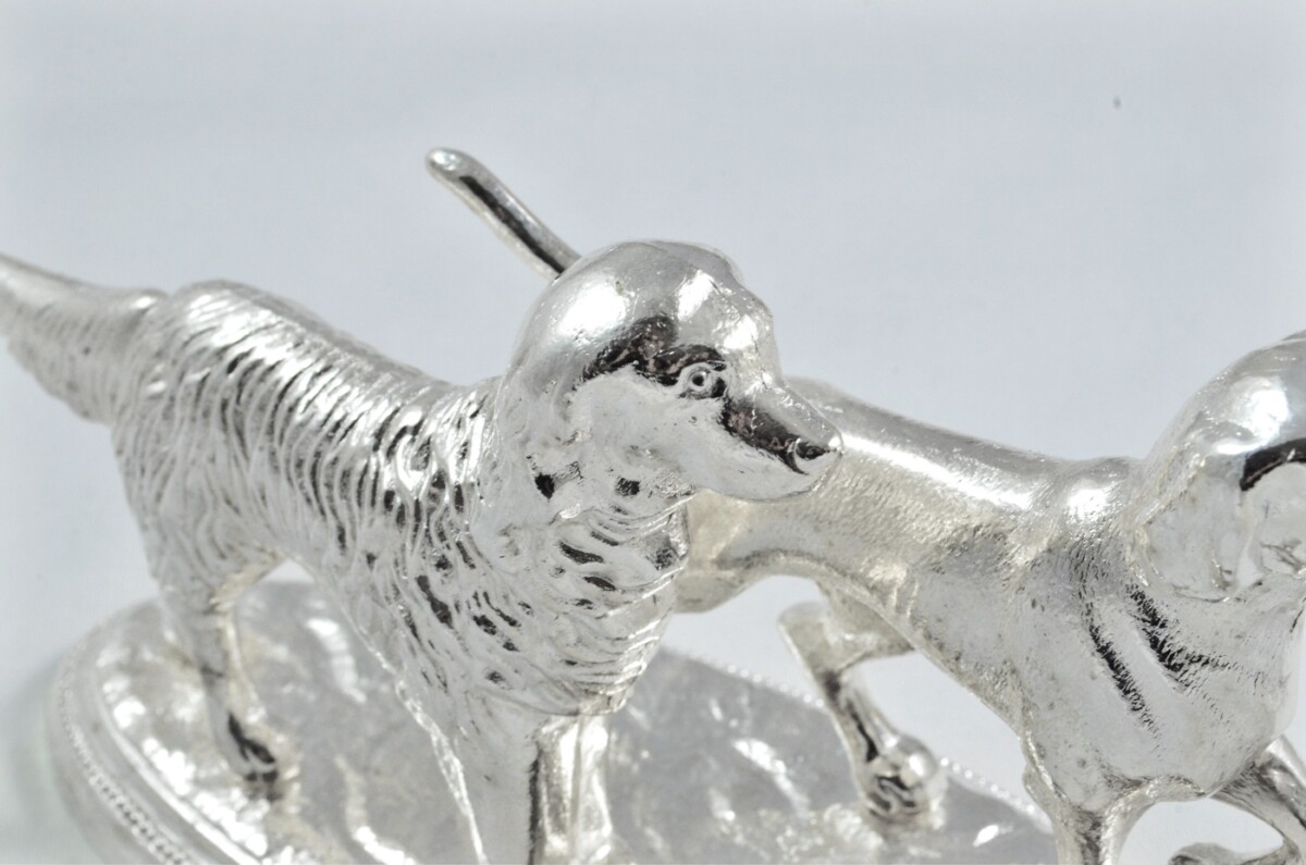 Beautiful Silver Plated Animal Ornament Large - Dogs - Image 5