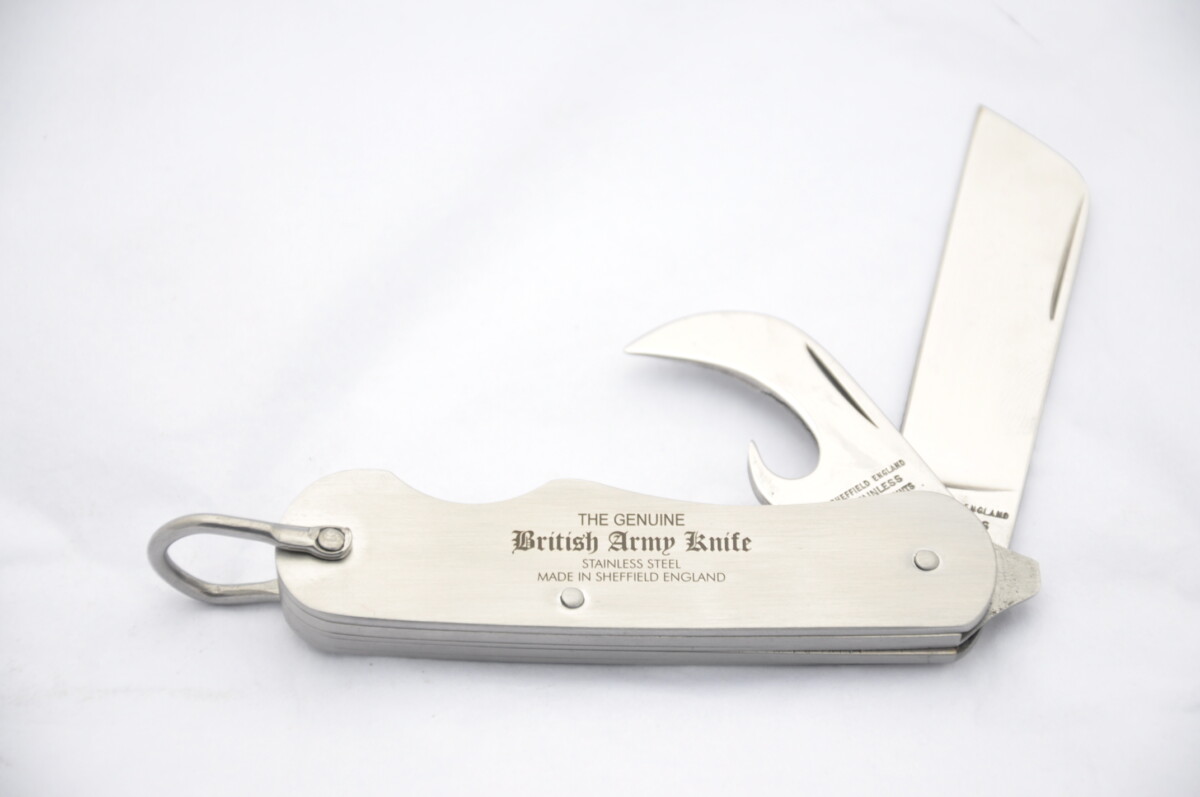 New Genuine Sheffield  Stainless Steel Large 2 Piece M.O.D Issue Army Knife - Image 3