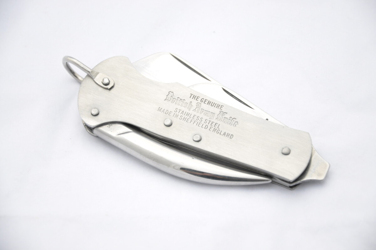 New Genuine Sheffield  Stainless Steel Large 3 Piece M.O.D Issue Army Knife