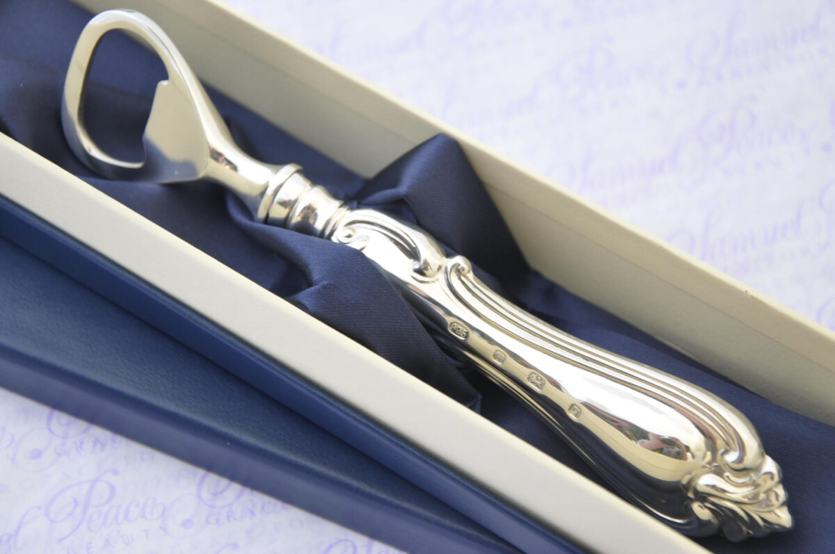 Fantastic Large Albert Pattern Sterling Silver Bottle Opener Hallmarked Sheffield 2021 - Image 2