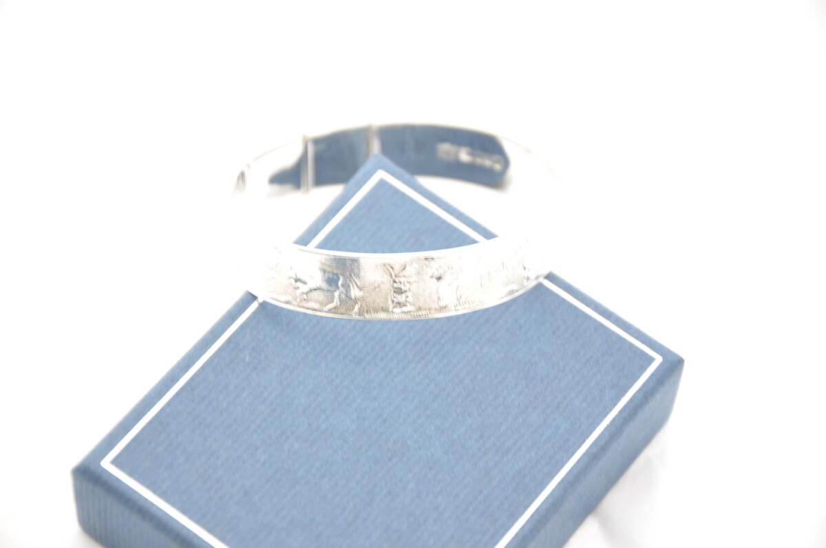 Sterling Silver Expanding Child's Animal Bangle Hallmarked 2025 - Image 2