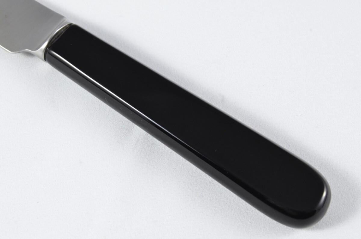 New Fantastic Genuine Black Handle Table Knife & Fork Brushed Finish Made In Sheffield England - Image 3