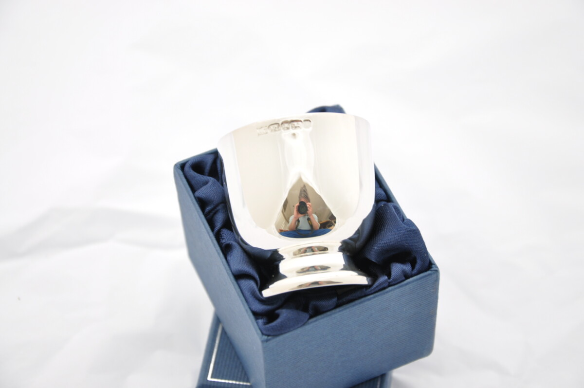 Sterling Silver Large Large Egg Cup Hallmarked 2025 - Image 3