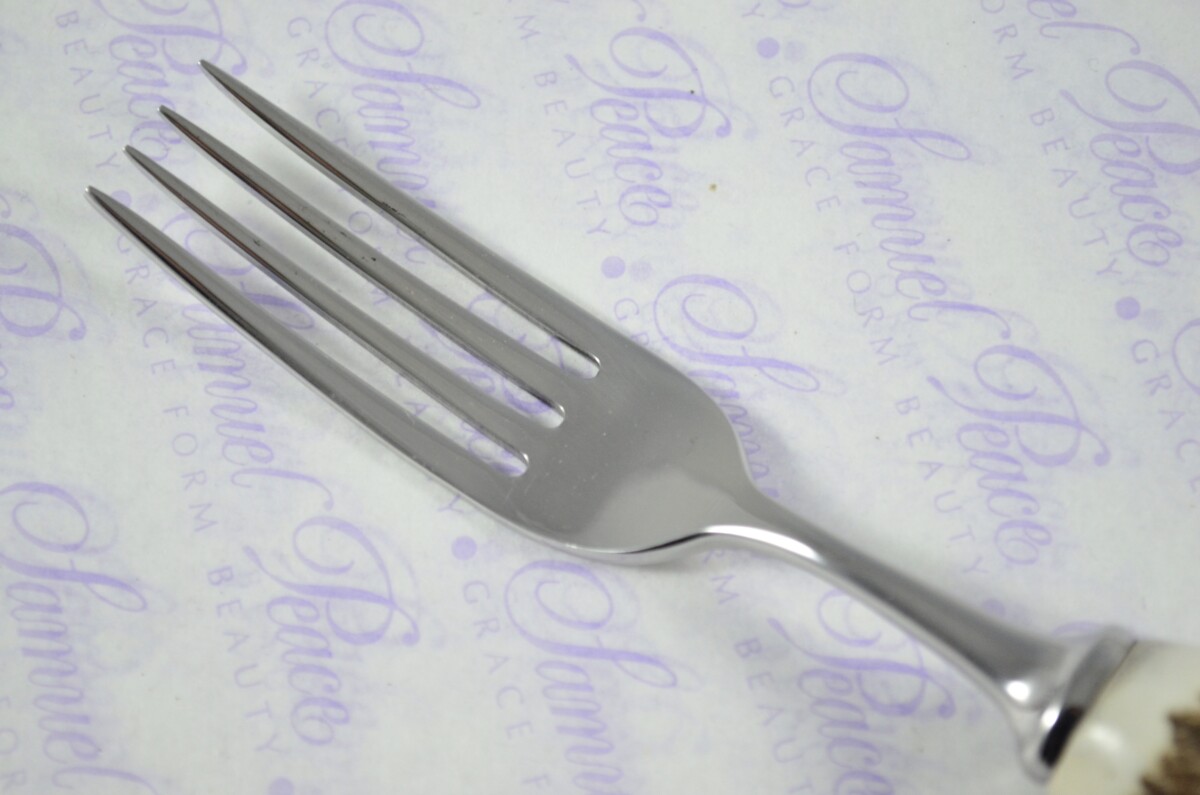 A Set of Six Genuine Stag/Antler Handle Steak Forks Boxed Made In Sheffield England - Image 4